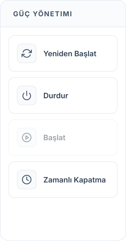 Güç Yönetimi kartı