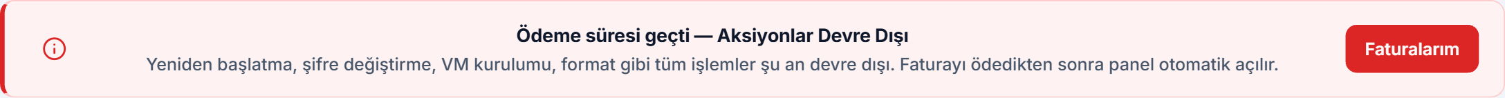 Ödeme süresi geçti şeridi