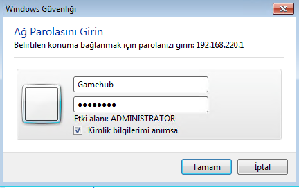 3. adım — Kullanıcı adı, RDP şifresi ve “Kimlik bilgilerimi anımsa”